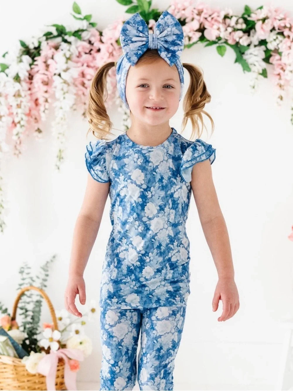 Bums and Roses Southern Bloom 3T Floral Kids Pajama Set - Girls' Soft Sleepwear